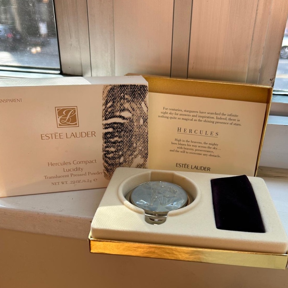 HTF Estee Lauder Hercules Compact Lucidity Transparent 06 Translucent Powder .22